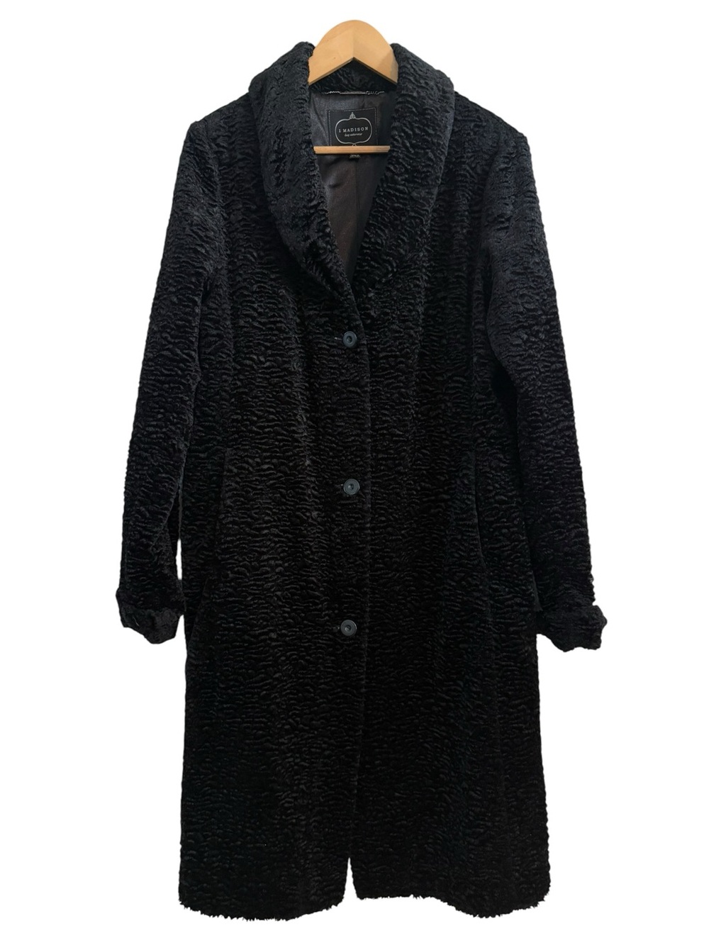 1 MADISON Luxe Outerwear Black Top Coat Women’s Size Large